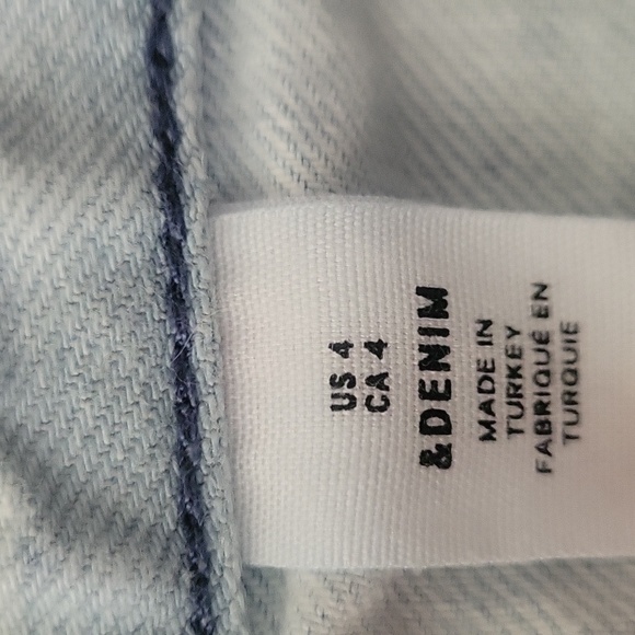 &DENIM acid washed denim mini skirt sz 4 - Picture 3 of 4